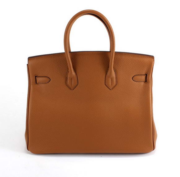 Hermes Birkin 35CM Togo Leather Handbag 6089 Light Coffee Golden Hermes Birkin 35CM Togo Leather Handbag 6089 Light Coffee Golden