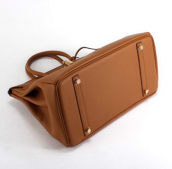Hermes Birkin 35CM Togo Leather Handbag 6089 Light Coffee Golden Hermes Birkin 35CM Togo Leather Handbag 6089 Light Coffee Golden