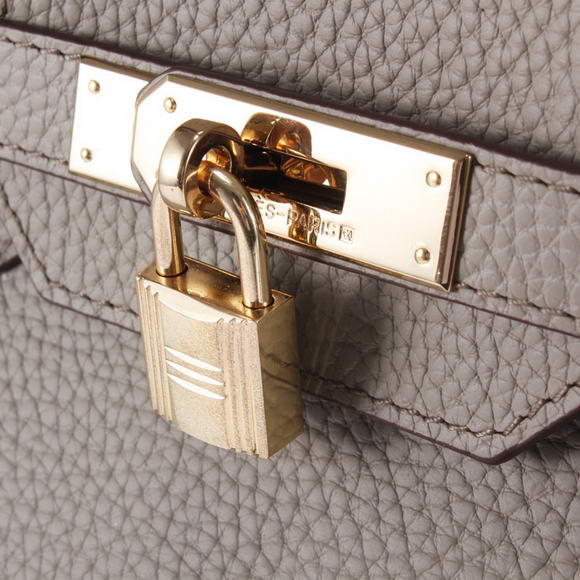 Hermes Birkin 35CM Togo Leather Handbag 6089 Light Grey Golden Hermes Birkin 35CM Togo Leather Handbag 6089 Light Grey Golden