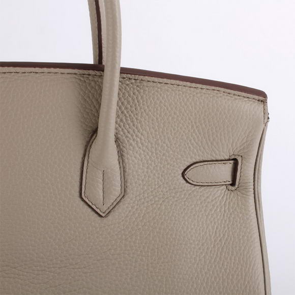 Hermes Birkin 35CM Togo Leather Handbag 6089 Light Grey Silver Hermes Birkin 35CM Togo Leather Handbag 6089 Light Grey Silver