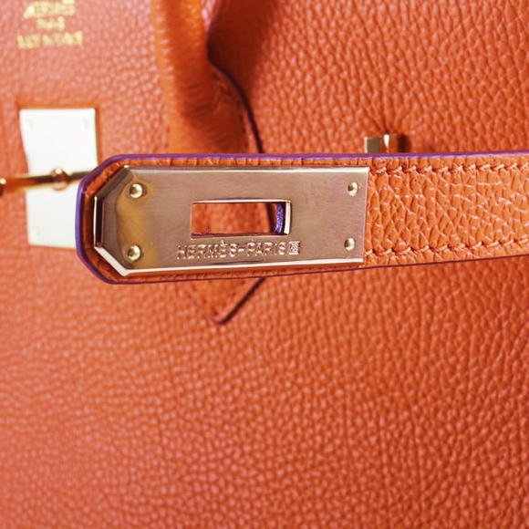 Hermes Birkin 35CM Togo Leather Handbag 6089 Orange Golden Hermes Birkin 35CM Togo Leather Handbag 6089 Orange Golden
