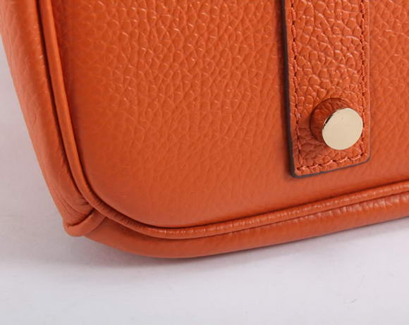Hermes Birkin 35CM Togo Leather Handbag 6089 Orange Golden Hermes Birkin 35CM Togo Leather Handbag 6089 Orange Golden