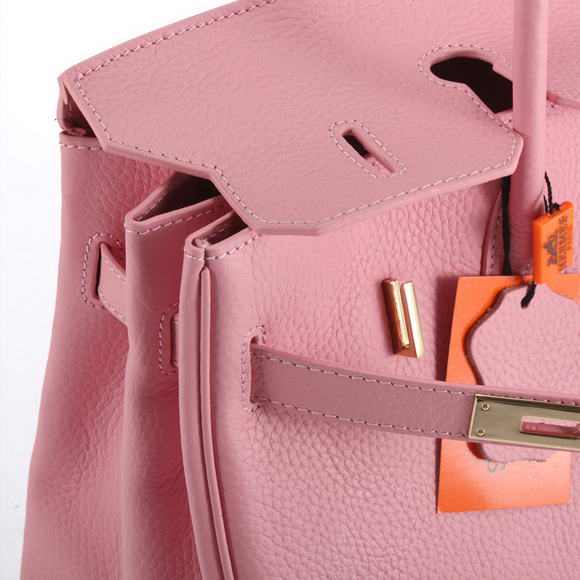 Hermes Birkin 35CM Togo Leather Handbag 6089 Pink Golden Hermes Birkin 35CM Togo Leather Handbag 6089 Pink Golden