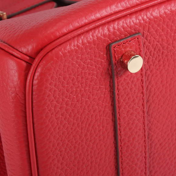 Hermes Birkin 35CM Togo Leather Handbag 6089 Red Golden Hermes Birkin 35CM Togo Leather Handbag 6089 Red Golden
