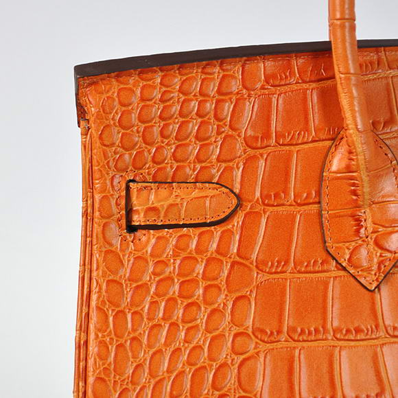 Hermes Birkin 35CM Tote Bags Crocodile Togo Leather Orange Golden Hermes Birkin 35CM Tote Bags Crocodile Togo Leather Orange Golden