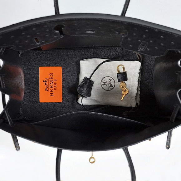 Hermes Birkin 35CM Tote Bags Ostrich Togo Leather Black Golden Hermes Birkin 35CM Tote Bags Ostrich Togo Leather Black Golden
