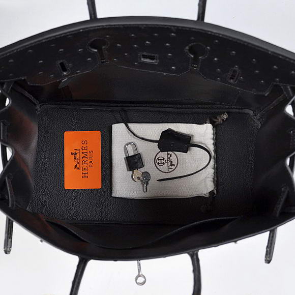 Hermes Birkin 35CM Tote Bags Ostrich Togo Leather Black Silver Hermes Birkin 35CM Tote Bags Ostrich Togo Leather Black Silver