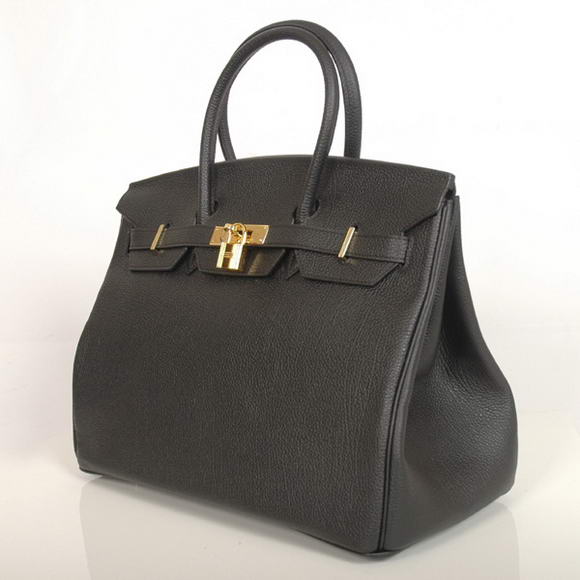 Hermes Birkin 35CM Tote Bags Smooth Togo Leather Black Golden Hermes Birkin 35CM Tote Bags Smooth Togo Leather Black Golden