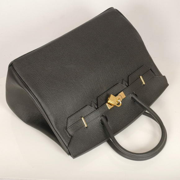 Hermes Birkin 35CM Tote Bags Smooth Togo Leather Black Golden Hermes Birkin 35CM Tote Bags Smooth Togo Leather Black Golden