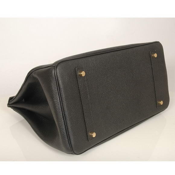 Hermes Birkin 35CM Tote Bags Smooth Togo Leather Black Golden Hermes Birkin 35CM Tote Bags Smooth Togo Leather Black Golden