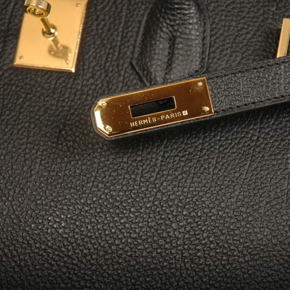 Hermes Birkin 35CM Tote Bags Smooth Togo Leather Black Golden Hermes Birkin 35CM Tote Bags Smooth Togo Leather Black Golden