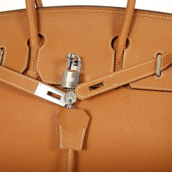 Hermes Birkin 35CM Tote Bags Smooth Togo Leather Camel Silver Hermes Birkin 35CM Tote Bags Smooth Togo Leather Camel Silver