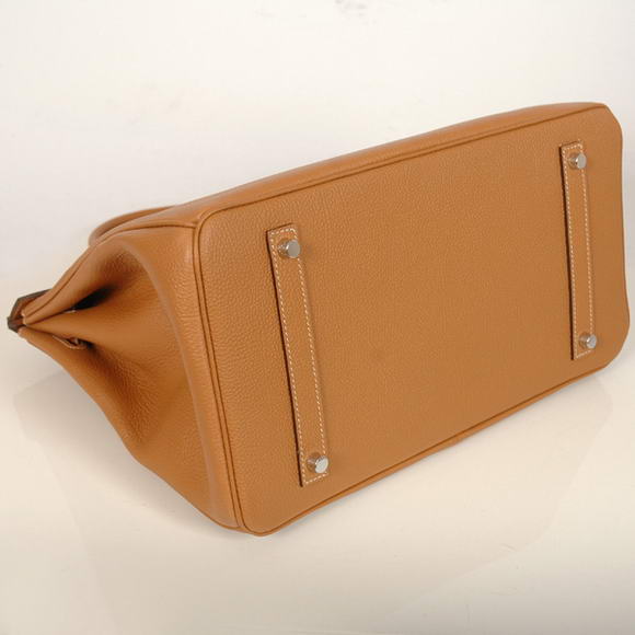 Hermes Birkin 35CM Tote Bags Smooth Togo Leather Camel Silver Hermes Birkin 35CM Tote Bags Smooth Togo Leather Camel Silver