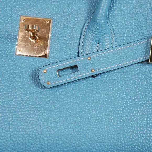 Hermes Birkin 35CM Tote Bags Smooth Togo Leather Light Blue Golden Hermes Birkin 35CM Tote Bags Smooth Togo Leather Light Blue Golden