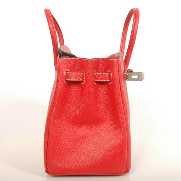 Hermes Birkin 35CM Tote Bags Smooth Togo Leather Red Silver Hermes Birkin 35CM Tote Bags Smooth Togo Leather Red Silver