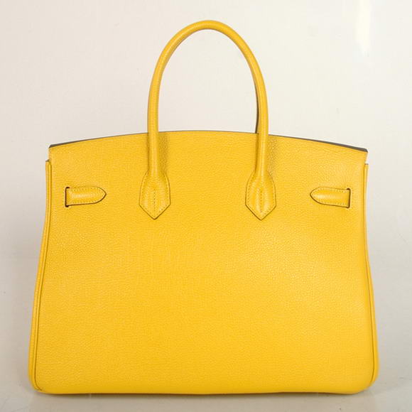 Hermes Birkin 35CM Tote Bags Smooth Togo Leather Yellow Silver Hermes Birkin 35CM Tote Bags Smooth Togo Leather Yellow Silver