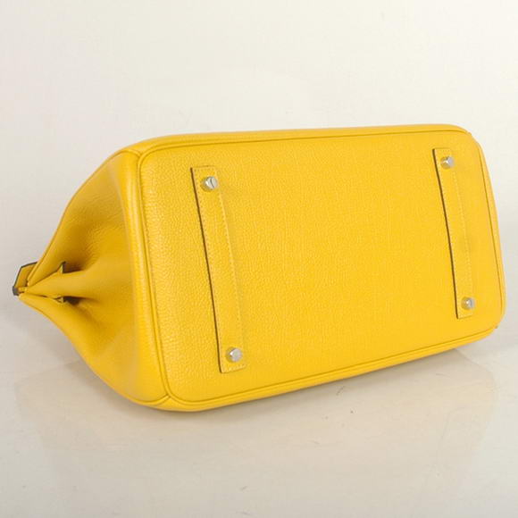 Hermes Birkin 35CM Tote Bags Smooth Togo Leather Yellow Silver Hermes Birkin 35CM Tote Bags Smooth Togo Leather Yellow Silver