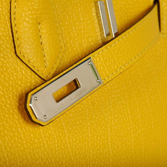 Hermes Birkin 35CM Tote Bags Smooth Togo Leather Yellow Silver Hermes Birkin 35CM Tote Bags Smooth Togo Leather Yellow Silver