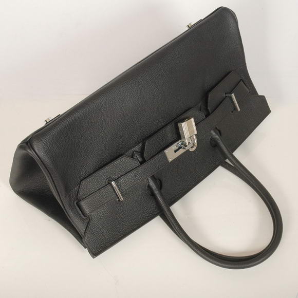 Hermes Birkin 42cm JPG Birkin Togo Leather Black Bag Silver Hardware Hermes Birkin 42cm JPG Birkin Togo Leather Black Bag Silver Hardware