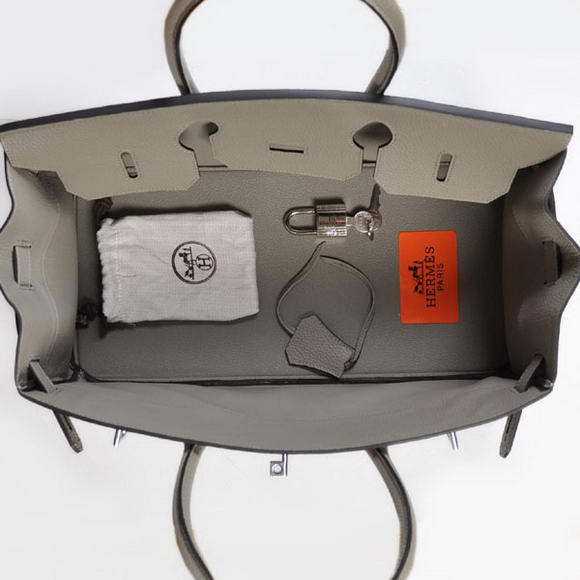 Hermes Birkin 42cm JPG Birkin Togo Leather Grey Bag Silver Hardware Hermes Birkin 42cm JPG Birkin Togo Leather Grey Bag Silver Hardware