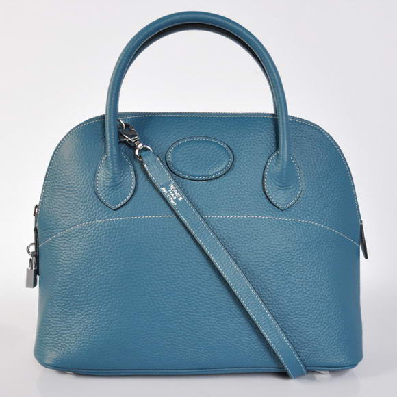 Hermes Bolide 31CM Tote Bags Clemence H1031 Blue Hermes Bolide 31CM Tote Bags Clemence H1031 Blue