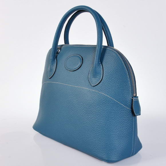 Hermes Bolide 31CM Tote Bags Clemence H1031 Blue Hermes Bolide 31CM Tote Bags Clemence H1031 Blue