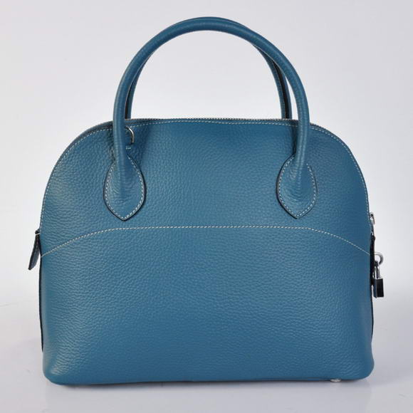 Hermes Bolide 31CM Tote Bags Clemence H1031 Blue Hermes Bolide 31CM Tote Bags Clemence H1031 Blue