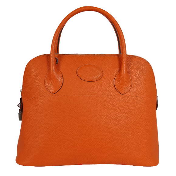 Hermes Bolide 37CM Tote Bags Clemence H1037 Orange