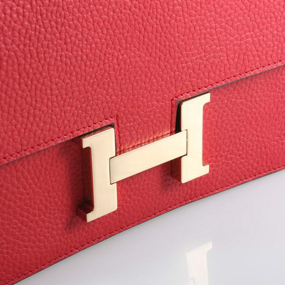 Hermes Constance Bag Togo Leather 1622S Red Golden Hermes Constance Bag Togo Leather 1622S Red Golden