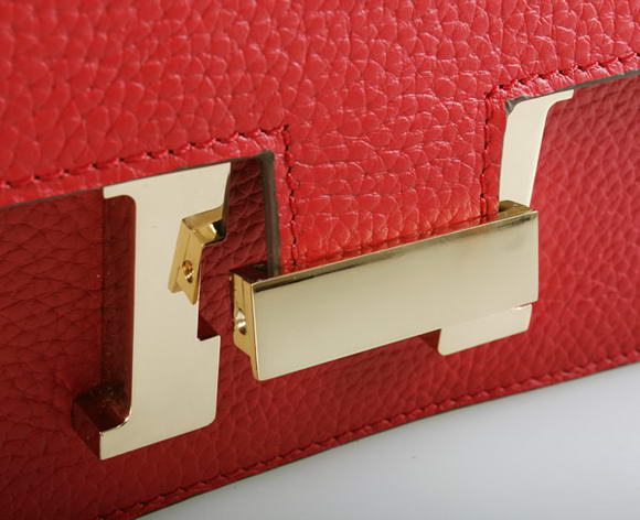 Hermes Constance Bag Togo Leather 1622S Red Golden Hermes Constance Bag Togo Leather 1622S Red Golden