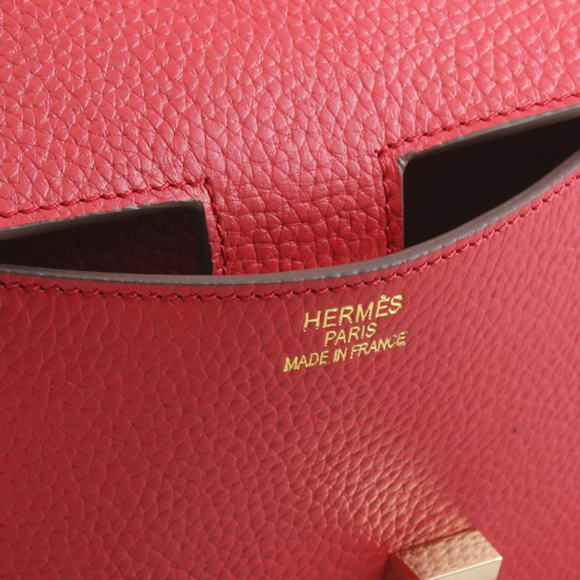 Hermes Constance Bag Togo Leather 1622S Red Golden Hermes Constance Bag Togo Leather 1622S Red Golden