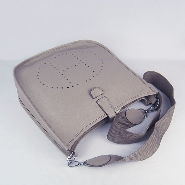 Hermes Cowhide Evelyne Messenger Bag 6309 Grey Hermes Cowhide Evelyne Messenger Bag 6309 Grey