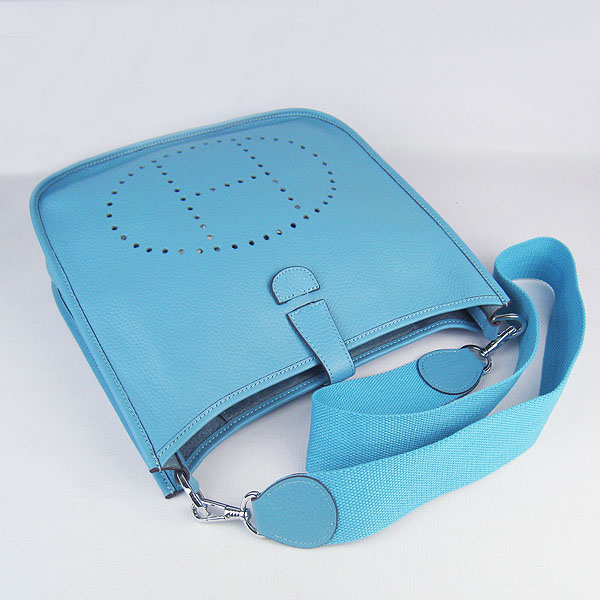 Hermes Evelyne Messenger Bag 6309 Light Blue Hermes Evelyne Messenger Bag 6309 Light Blue