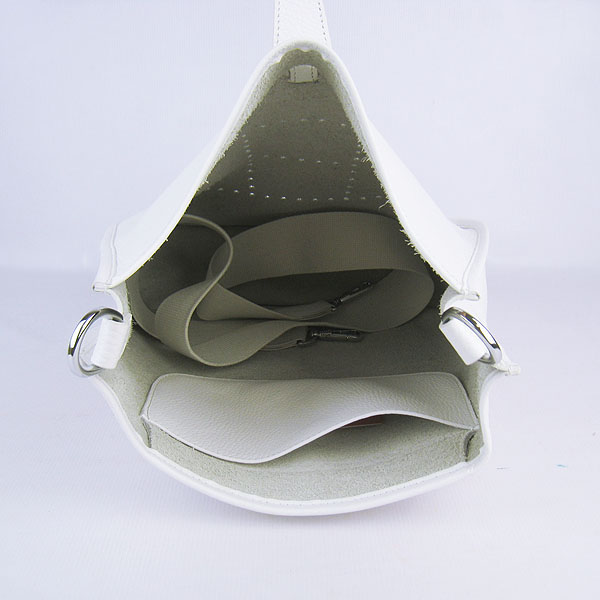Hermes Cowhide Evelyne Messenger Bag 6309 White Hermes Cowhide Evelyne Messenger Bag 6309 White