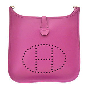 Hermes Evelyn II PM Silver Bracket Epson Cyclamen Hermes Evelyn II PM Silver Bracket Epson Cyclamen