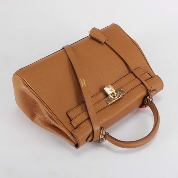 Hermes Kelly 32cm Togo Leather Handbags 6018 Light Coffee Golden Hermes Kelly 32cm Togo Leather Handbags 6018 Light Coffee Golden
