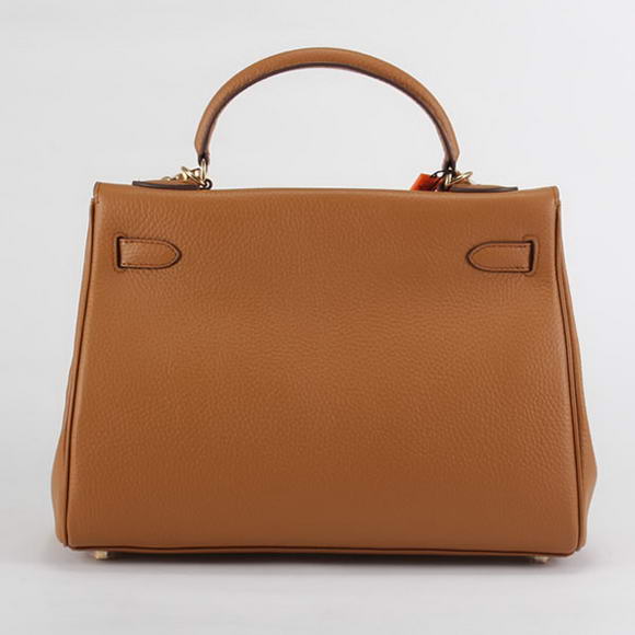 Hermes Kelly 32cm Togo Leather Handbags 6018 Light Coffee Golden Hermes Kelly 32cm Togo Leather Handbags 6018 Light Coffee Golden