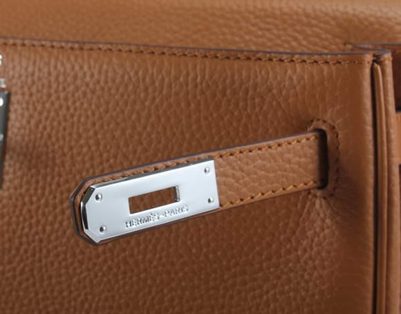 Hermes Kelly 32cm Togo Leather Handbags 6018 Light Coffee Silver Hermes Kelly 32cm Togo Leather Handbags 6018 Light Coffee Silver