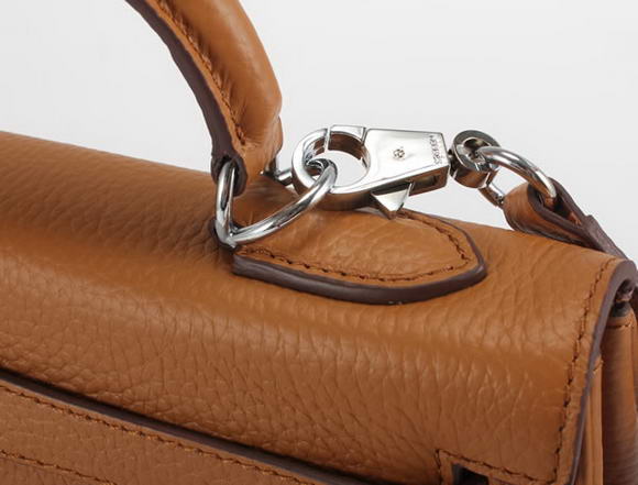 Hermes Kelly 32cm Togo Leather Handbags 6018 Light Coffee Silver Hermes Kelly 32cm Togo Leather Handbags 6018 Light Coffee Silver