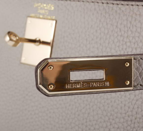 Hermes Kelly 32cm Togo Leather Handbags 6018 Light Grey Golden Hermes Kelly 32cm Togo Leather Handbags 6018 Light Grey Golden