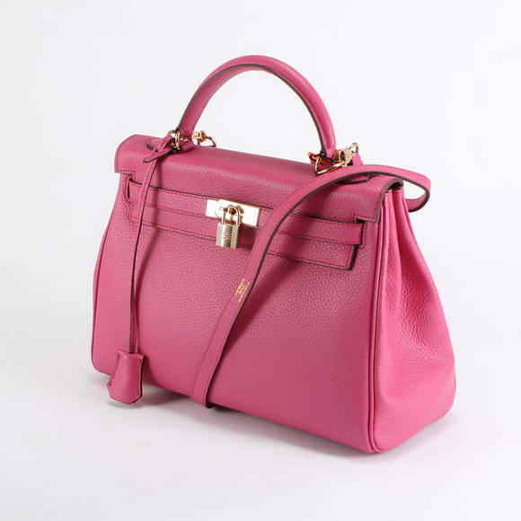 Hermes Kelly 32cm Togo Leather Handbags 6018 Roseo Golden Hermes Kelly 32cm Togo Leather Handbags 6018 Roseo Golden