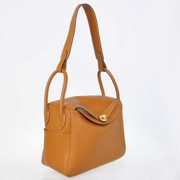 Hermes Lindy 30CM Havanne Handbags 1057 Camel Leather Golden Hardware Hermes Lindy 30CM Havanne Handbags 1057 Camel Leather Golden Hardware