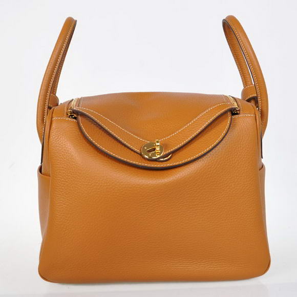 Hermes Lindy 30CM Havanne Handbags 1057 Camel Leather Golden Hardware Hermes Lindy 30CM Havanne Handbags 1057 Camel Leather Golden Hardware