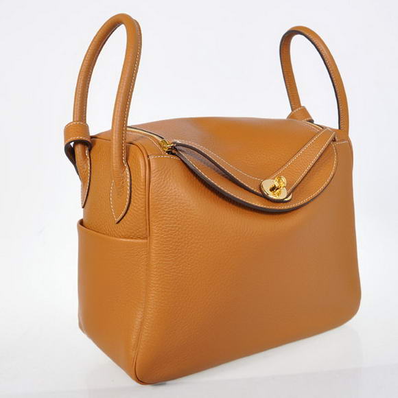 Hermes Lindy 30CM Havanne Handbags 1057 Camel Leather Golden Hardware Hermes Lindy 30CM Havanne Handbags 1057 Camel Leather Golden Hardware
