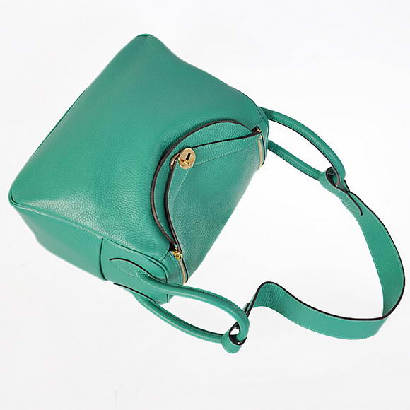Hermes Lindy 30CM Havanne Handbags 1057 Green Leather Golden Hardware Hermes Lindy 30CM Havanne Handbags 1057 Green Leather Golden Hardware