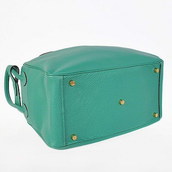 Hermes Lindy 30CM Havanne Handbags 1057 Green Leather Golden Hardware Hermes Lindy 30CM Havanne Handbags 1057 Green Leather Golden Hardware