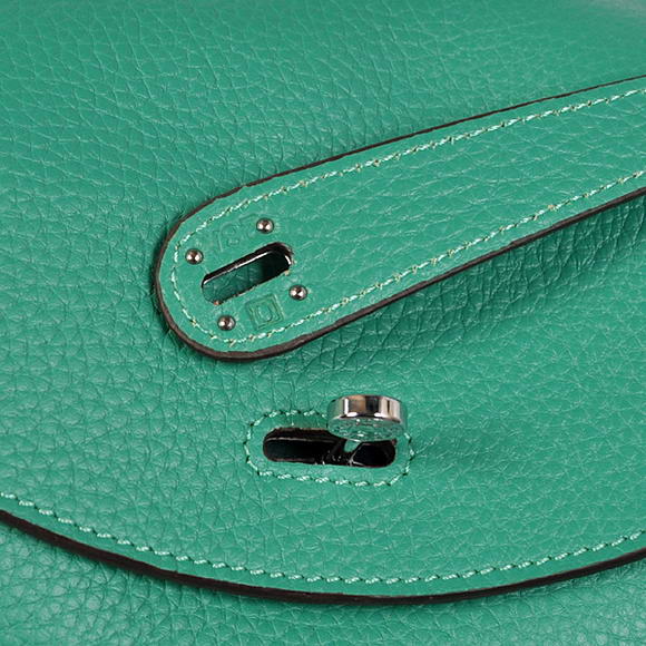 Hermes Lindy 30CM Havanne Handbags 1057 Green Leather Silver Hardware Hermes Lindy 30CM Havanne Handbags 1057 Green Leather Silver Hardware