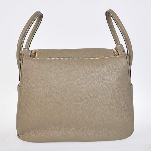 Hermes Lindy 30CM Havanne Handbags 1057 Grey Leather Golden Hardware Hermes Lindy 30CM Havanne Handbags 1057 Grey Leather Golden Hardware