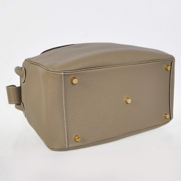 Hermes Lindy 30CM Havanne Handbags 1057 Grey Leather Golden Hardware Hermes Lindy 30CM Havanne Handbags 1057 Grey Leather Golden Hardware