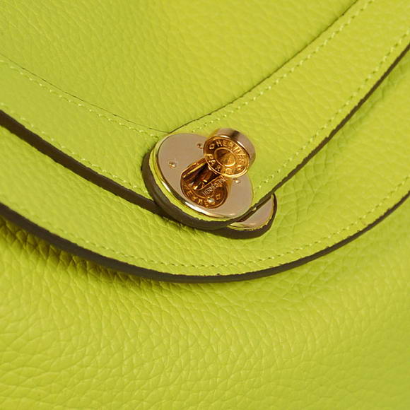 Hermes Lindy 30CM Havanne Handbags 1057 Lemon Leather Golden Hardware Hermes Lindy 30CM Havanne Handbags 1057 Lemon Leather Golden Hardware